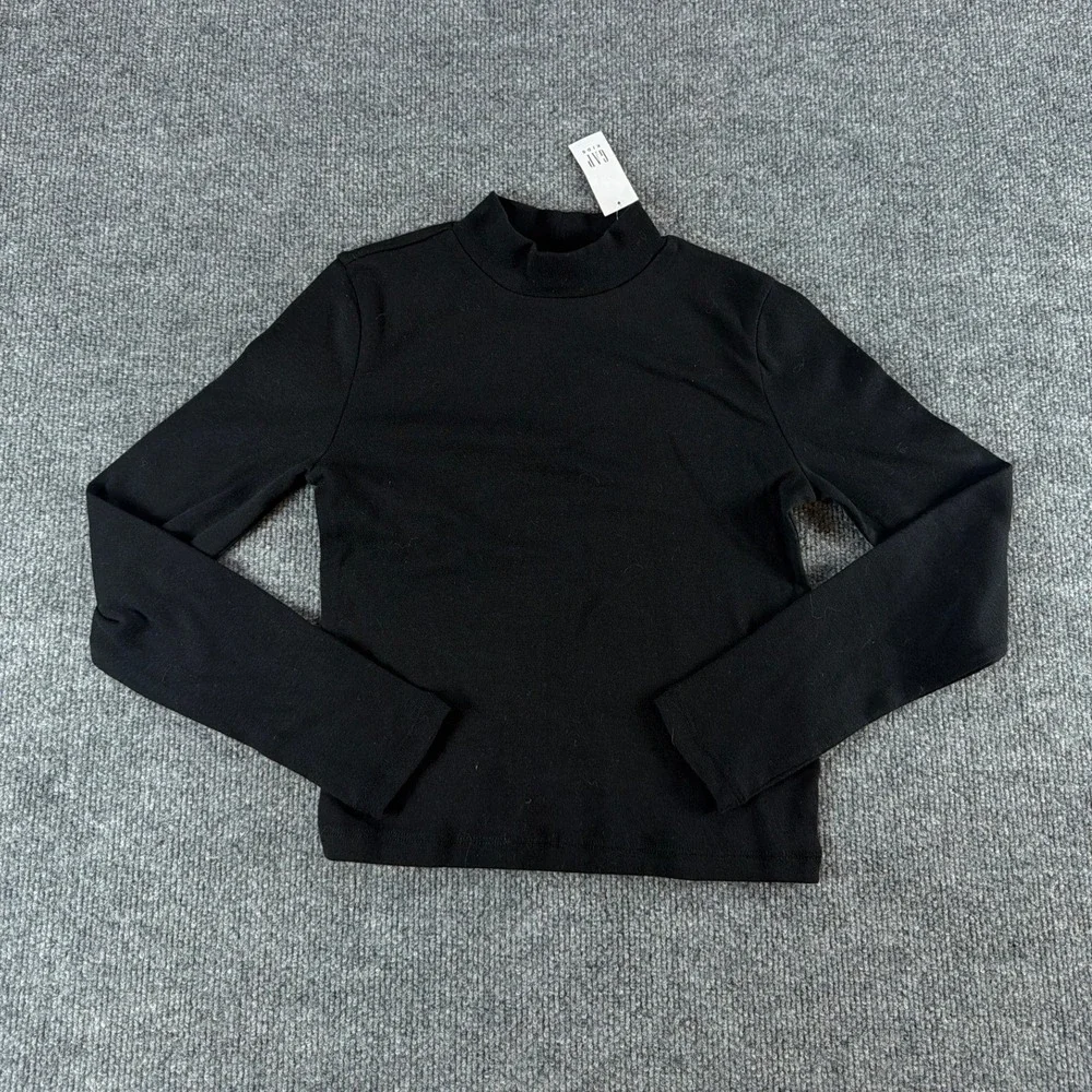 Gap Kids‎ Black Mock Neck Long Sleeve Top Size L 10 NWT